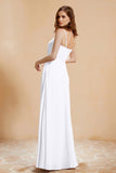 A Line Chiffon Square Bridesmaid Dress With Pockets Formal Evening Prom Dresses Gowns