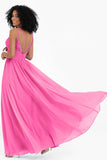 Empire Chiffon Bridesmaid Dress with Lace Long Formal Evening Dresses party Gowns