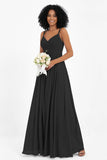 Empire Chiffon Bridesmaid Dress with Lace Long Formal Evening Dresses party Gowns