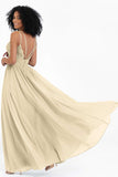 Empire Chiffon Bridesmaid Dress with Lace Long Formal Evening Dresses party Gowns