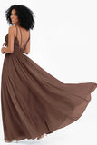 Empire Chiffon Bridesmaid Dress with Lace Long Formal Evening Dresses party Gowns