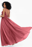 Empire Chiffon Bridesmaid Dress with Lace Long Formal Evening Dresses party Gowns