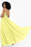 Empire Chiffon Bridesmaid Dress with Lace Long Formal Evening Dresses party Gowns