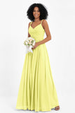 Empire Chiffon Bridesmaid Dress with Lace Long Formal Evening Dresses party Gowns