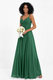 Empire Chiffon Bridesmaid Dress with Lace Long Formal Evening Dresses party Gowns