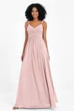 Empire Chiffon Bridesmaid Dress with Lace Long Formal Evening Dresses party Gowns