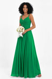 Empire Chiffon Bridesmaid Dress with Lace Long Formal Evening Dresses party Gowns