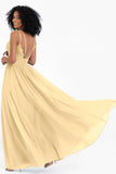 Empire Chiffon Bridesmaid Dress with Lace Long Formal Evening Dresses party Gowns