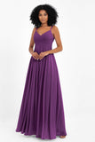 Empire Chiffon Bridesmaid Dress with Lace Long Formal Evening Dresses party Gowns