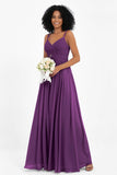 Empire Chiffon Bridesmaid Dress with Lace Long Formal Evening Dresses party Gowns