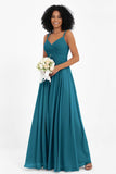 Empire Chiffon Bridesmaid Dress with Lace Long Formal Evening Dresses party Gowns