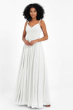 Empire Chiffon Bridesmaid Dress with Lace Long Formal Evening Dresses party Gowns