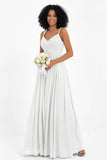 Empire Chiffon Bridesmaid Dress with Lace Long Formal Evening Dresses party Gowns