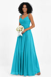 Empire Chiffon Bridesmaid Dress with Lace Long Formal Evening Dresses party Gowns