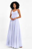 Empire Chiffon Bridesmaid Dress with Lace Long Formal Evening Dresses party Gowns