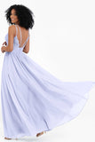 Empire Chiffon Bridesmaid Dress with Lace Long Formal Evening Dresses party Gowns