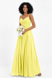 Empire Chiffon Bridesmaid Dress with Lace Long Formal Evening Dresses party Gowns