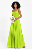 Empire Chiffon Bridesmaid Dress with Lace Long Formal Evening Dresses party Gowns