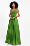 Empire Chiffon Bridesmaid Dress with Lace Long Formal Evening Dresses party Gowns