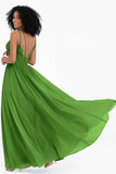 Empire Chiffon Bridesmaid Dress with Lace Long Formal Evening Dresses party Gowns