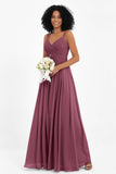 Empire Chiffon Bridesmaid Dress with Lace Long Formal Evening Dresses party Gowns