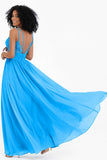 Empire Chiffon Bridesmaid Dress with Lace Long Formal Evening Dresses party Gowns