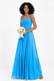 Empire Chiffon Bridesmaid Dress with Lace Long Formal Evening Dresses party Gowns