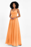 Empire Chiffon Bridesmaid Dress with Lace Long Formal Evening Dresses party Gowns