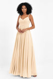 Empire Chiffon Bridesmaid Dress with Lace Long Formal Evening Dresses party Gowns