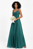 Empire Chiffon Bridesmaid Dress with Lace Long Formal Evening Dresses party Gowns