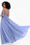 Empire Chiffon Bridesmaid Dress with Lace Long Formal Evening Dresses party Gowns