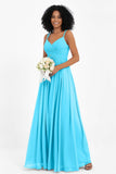 Empire Chiffon Bridesmaid Dress with Lace Long Formal Evening Dresses party Gowns