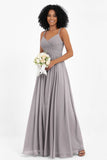 Empire Chiffon Bridesmaid Dress with Lace Long Formal Evening Dresses party Gowns