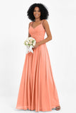 Empire Chiffon Bridesmaid Dress with Lace Long Formal Evening Dresses party Gowns