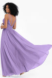 Empire Chiffon Bridesmaid Dress with Lace Long Formal Evening Dresses party Gowns