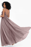 Empire Chiffon Bridesmaid Dress with Lace Long Formal Evening Dresses party Gowns
