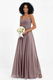 Empire Chiffon Bridesmaid Dress with Lace Long Formal Evening Dresses party Gowns