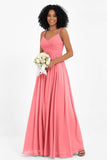 Empire Chiffon Bridesmaid Dress with Lace Long Formal Evening Dresses party Gowns