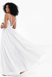 Empire Chiffon Bridesmaid Dress with Lace Long Formal Evening Dresses party Gowns