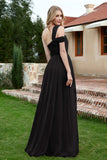 A Line Tulle Ruched Bridesmaid Dress Ruched Pleated Formal Evening Dresses Gowns