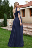 A Line Tulle Ruched Bridesmaid Dress Ruched Pleated Formal Evening Dresses Gowns