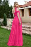 A Line Tulle Ruched Bridesmaid Dress Ruched Pleated Formal Evening Dresses Gowns
