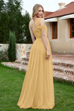 A Line Tulle Ruched Bridesmaid Dress Ruched Pleated Formal Evening Dresses Gowns