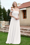 A Line Tulle Ruched Bridesmaid Dress Ruched Pleated Formal Evening Dresses Gowns