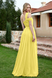 A Line Tulle Ruched Bridesmaid Dress Ruched Pleated Formal Evening Dresses Gowns