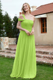A Line Tulle Ruched Bridesmaid Dress Ruched Pleated Formal Evening Dresses Gowns