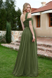 A Line Tulle Ruched Bridesmaid Dress Ruched Pleated Formal Evening Dresses Gowns