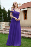 A Line Tulle Ruched Bridesmaid Dress Ruched Pleated Formal Evening Dresses Gowns