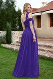 A Line Tulle Ruched Bridesmaid Dress Ruched Pleated Formal Evening Dresses Gowns