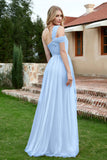 A Line Tulle Ruched Bridesmaid Dress Ruched Pleated Formal Evening Dresses Gowns
